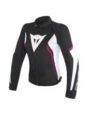 Giacca moto da donna in tessuto Avro D2 Nero/Bianco/Fucsia Giacca moto da donna in tessuto Avro D2 Nero/Bianco/Fucsia